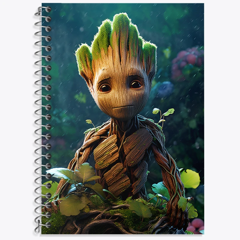 دفتر زبان 50 برگ خندالو مدل دو خط طرح گروت (Groot) کد N6345