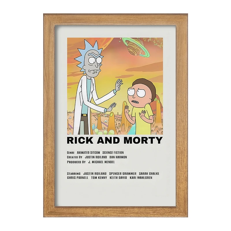 تابلو خندالو طرح ریک و مورتی (Rick and Morty) کد F13203