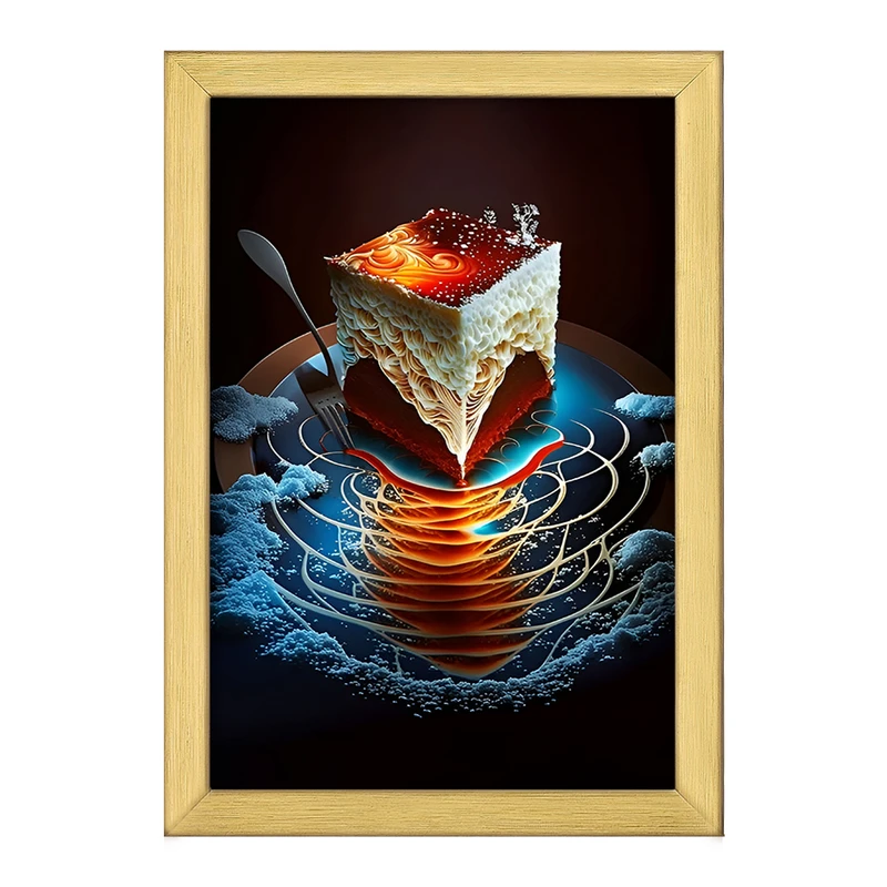 تابلو خندالو طرح برش کیک کهکشانی کد F12673