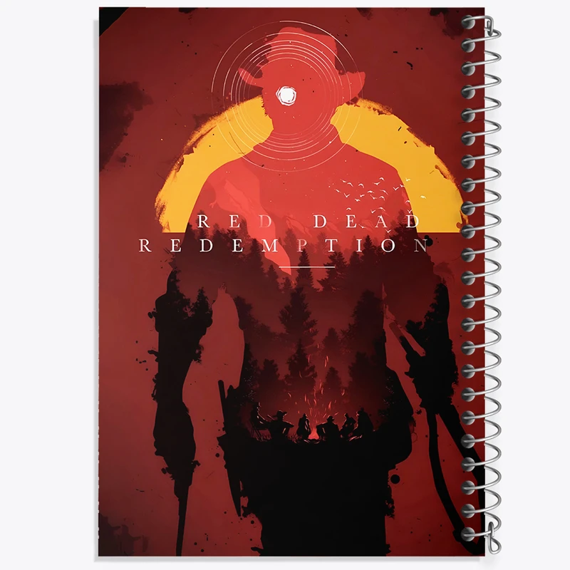 دفتر مشق 50 برگ خندالو طرح رد دد (Red Dead) کد F4460