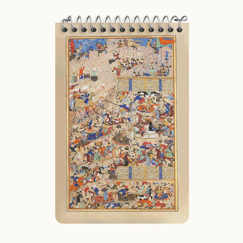 دفتر یادداشت 50 برگ خندالو طرح نقاشی برگی از شاهنامه ایرانیان و تورانیان کد F12211