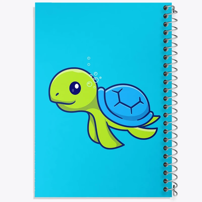 دفتر طراحی 50 برگ خندالو طرح حیوانات بامزه لاکپشت کد 29688