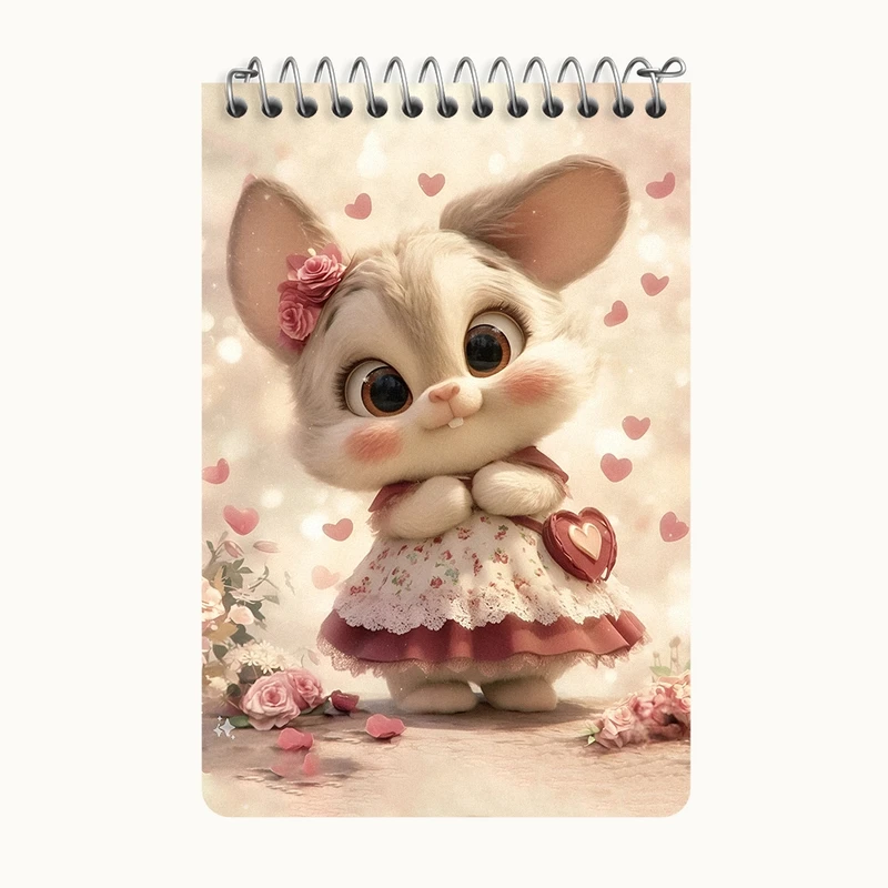 دفتر یادداشت 50 برگ خندالو طرح خرگوش کیوت کد F11111