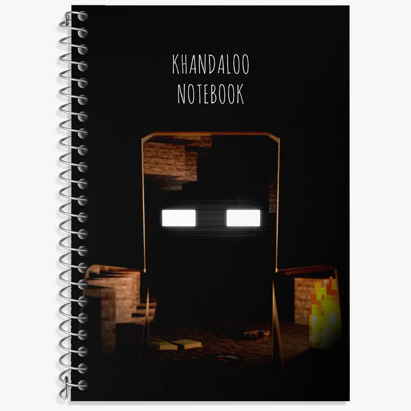 دفتر زبان دوخط 50 برگ خندالو طرح بازی ماینکرافت (Minecraft) کد N8759