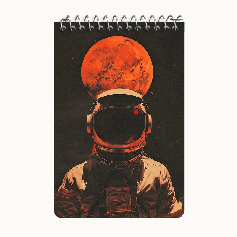 دفتر یادداشت 50 برگ خندالو طرح فضانورد کد F3045