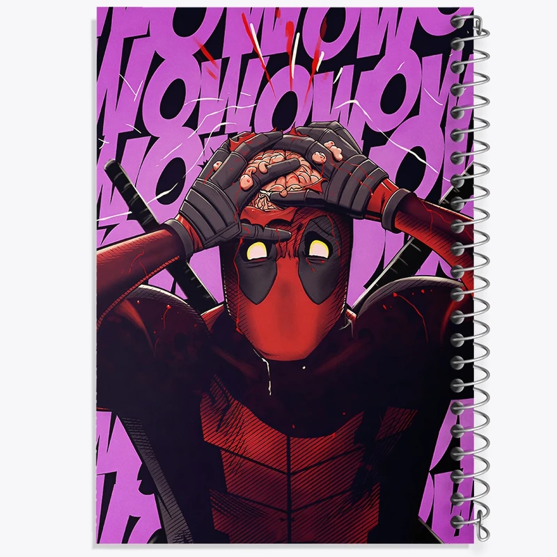 دفتر ژورنال نویسی 50 برگ خندالو مدل نقطه ای طرح ددپول مارول کد F9321