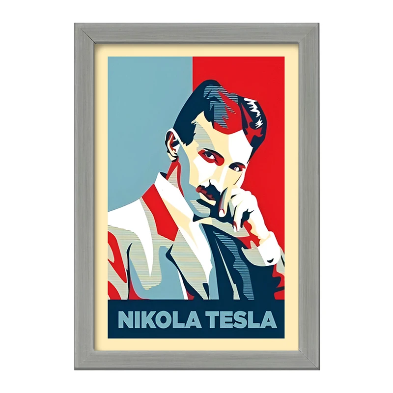 تابلو خندالو طرح نیکولا تسلا (Nikola Tesla) کد F6487