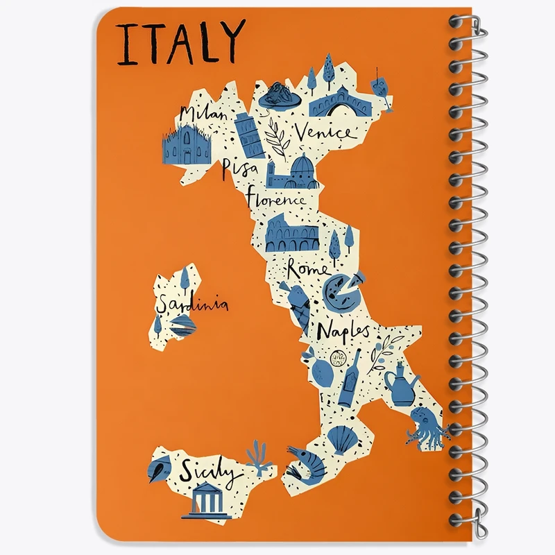 دفتر یادداشت 50 برگ خندالو طرح ایتالیا (Italy) کد F14368