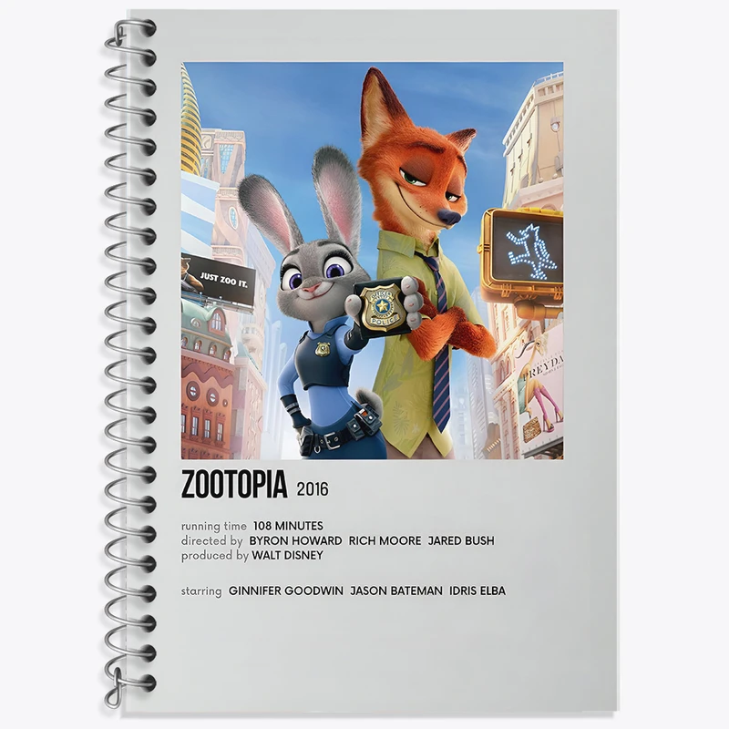 دفتر نت موسیقی 50 برگ خندالو طرح زوتوپیا (Zootopia) کد F13268