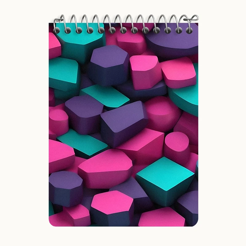 دفتر یادداشت 50 برگ خندالو طرح اشکال رنگی کد N5408