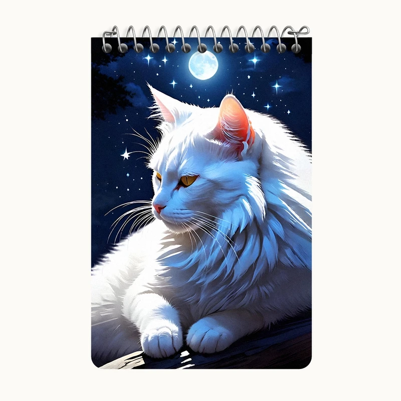 دفتر یادداشت 50 برگ خندالو طرح گربه (cat) کد F7511