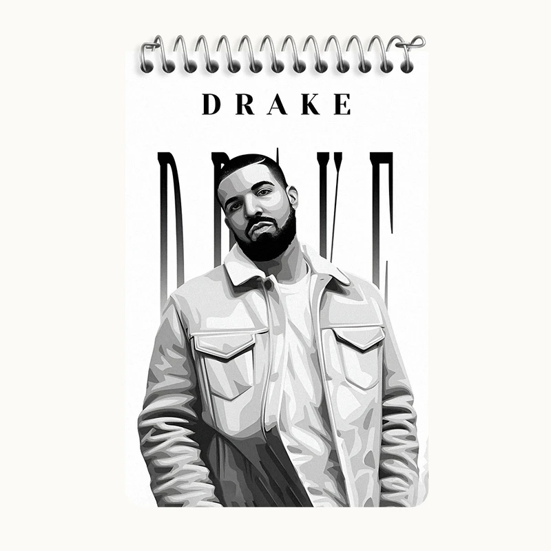 دفتر یادداشت 50 برگ خندالو طرح توپاک (Tupac) کد F4641