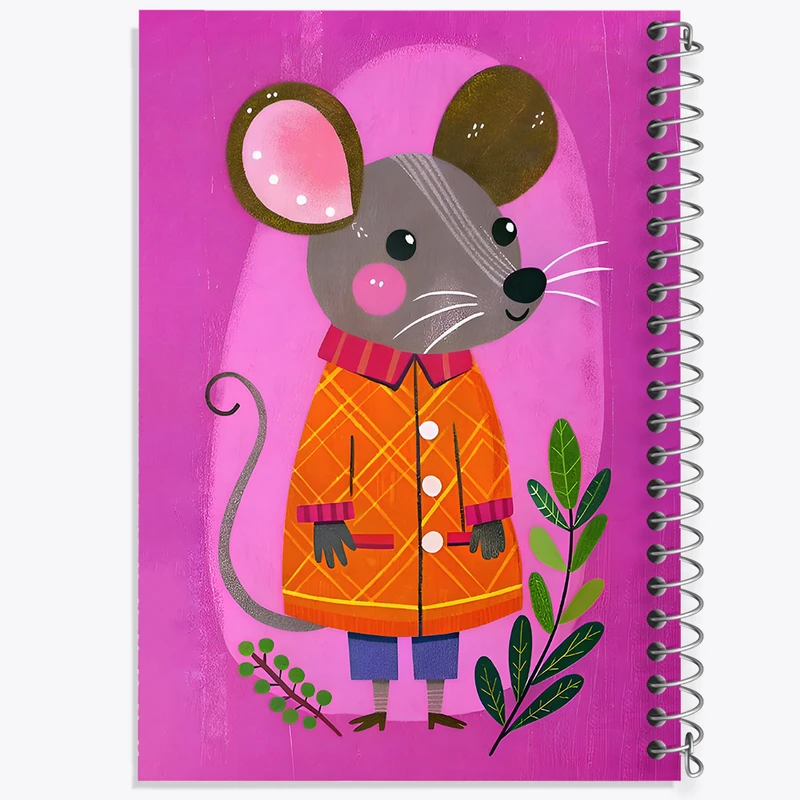 دفتر مشق 50 برگ خندالو طرح موش بانمک کد N6471