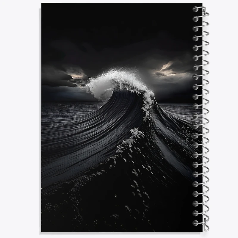 دفتر ژورنال نویسی 50 برگ خندالو مدل نقطه ای طرح موج دریا کد F12870