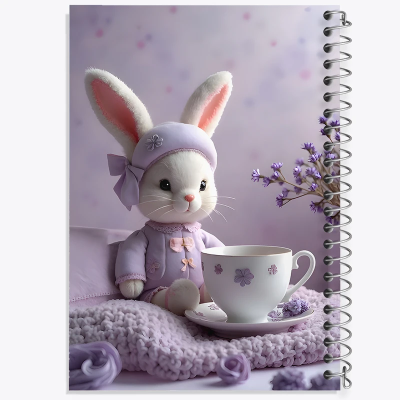 دفتر مشق 100 برگ خندالو طرح خرگوش بامزه کد F11588