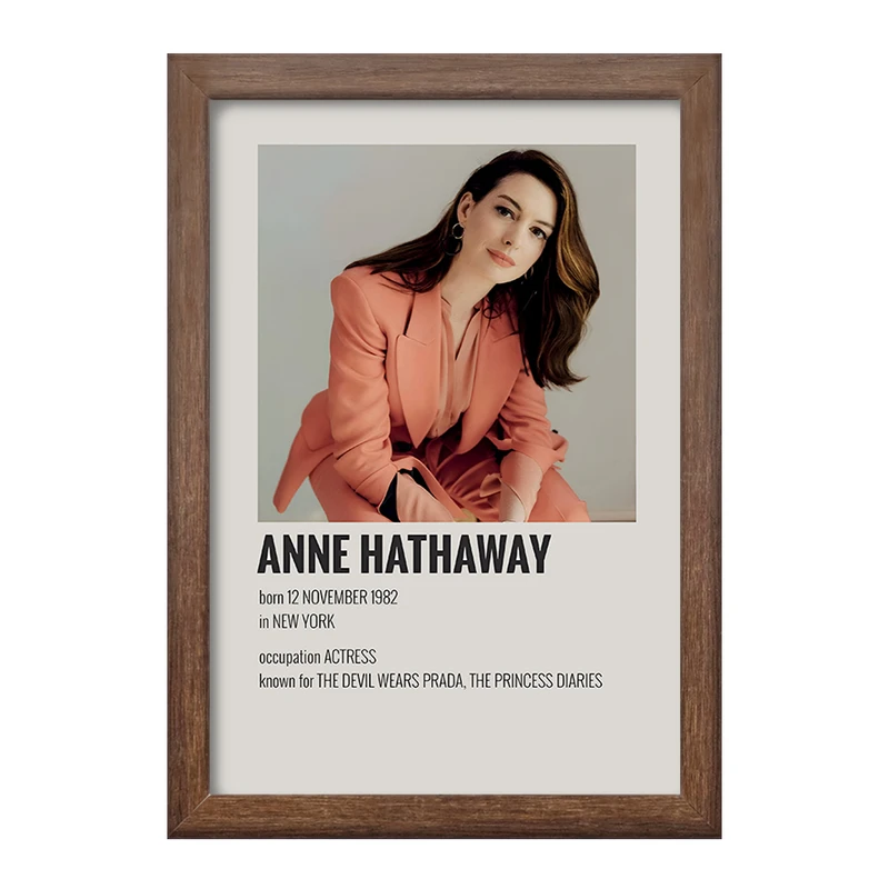 تابلو خندالو طرح آن هاتاوی (Anne Hathaway) کد F13151