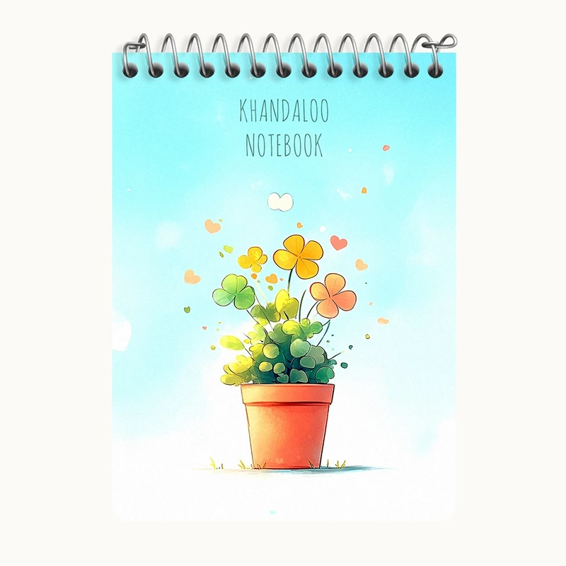 دفتر یادداشت 50 برگ خندالو طرح گلدان گل کد N9398