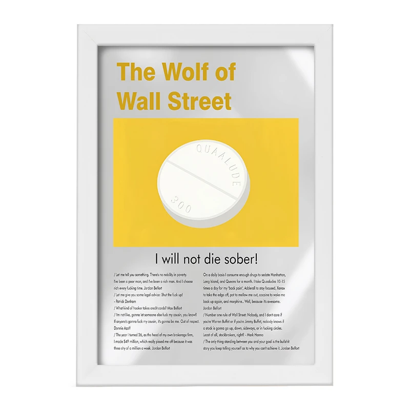 تابلو خندالو طرح گرگ وال استریت (The Wolf of Wall Stree) کد F13845