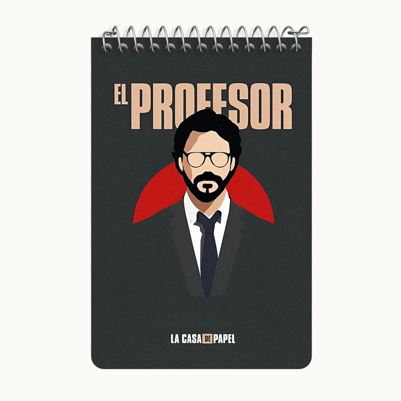 دفتر یادداشت 50 برگ خندالو طرح پروفسور خانه کاغذی کد F10130