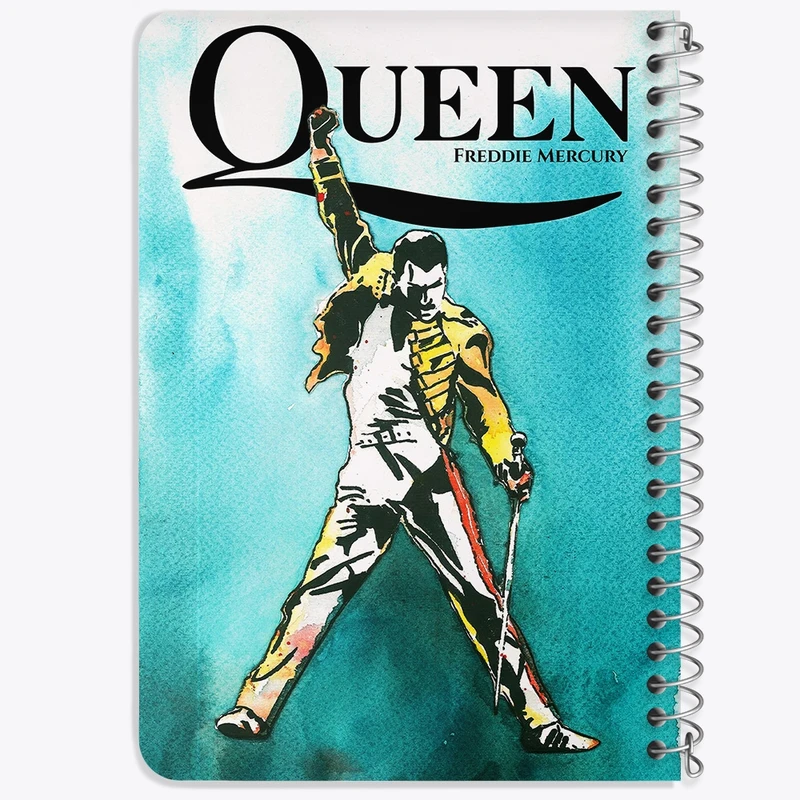 دفتر یادداشت 50 برگ خندالو طرح فردی مرکوری (Freddie Mercury) کد F11452