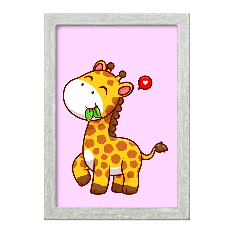 تابلو خندالو طرح حیوانات بامزه زرافه کد 29718