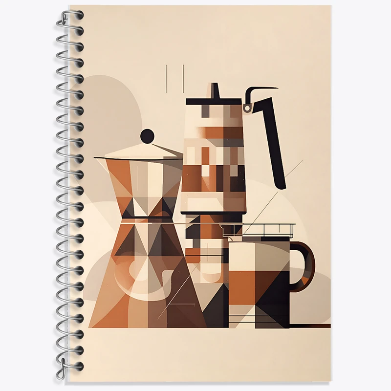 دفتر نت موسیقی 50 برگ خندالو طرح موکاپات قهوه کد F10421