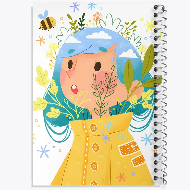 دفتر ژورنال نویسی 50 برگ خندالو مدل نقطه ای طرح دخترانه کد F9196