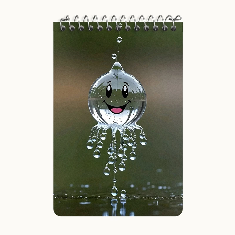 دفتر یادداشت 50 برگ خندالو طرح قطره آب کد F4224