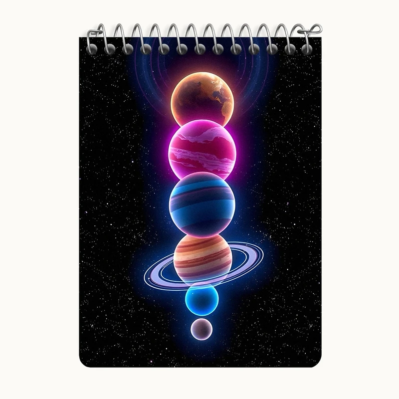 دفتر یادداشت 50 برگ خندالو طرح کهکشان کد N7896