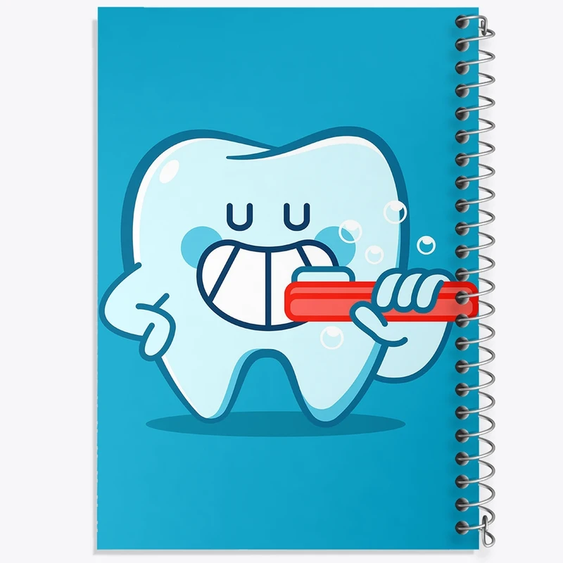 دفتر طراحی 50 برگ خندالو طرح دندان و دندان پزشکی کودکانه کد 36766