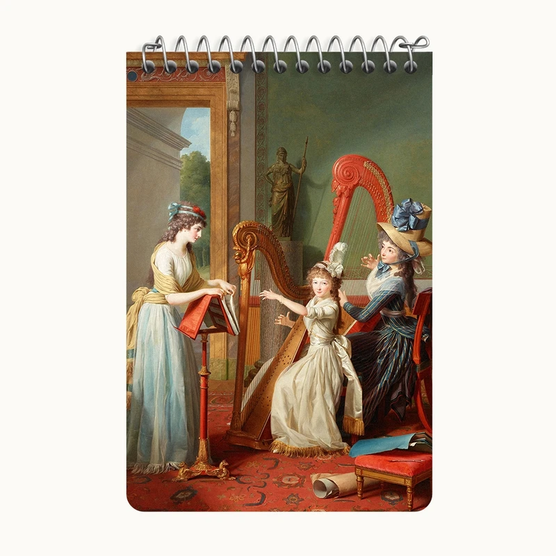 دفتر یادداشت 50 برگ خندالو طرح نقاشی درس هارپ اثر ژان آنتوان تئودور ژیروس کد F12128