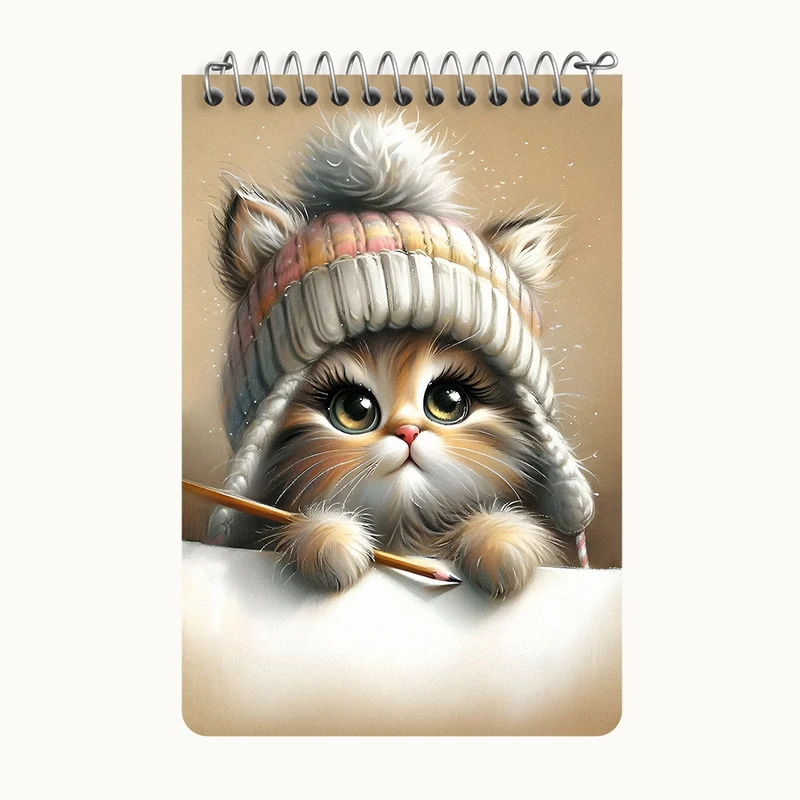 دفتر یادداشت 50 برگ خندالو طرح گربه ملوس کد F7152