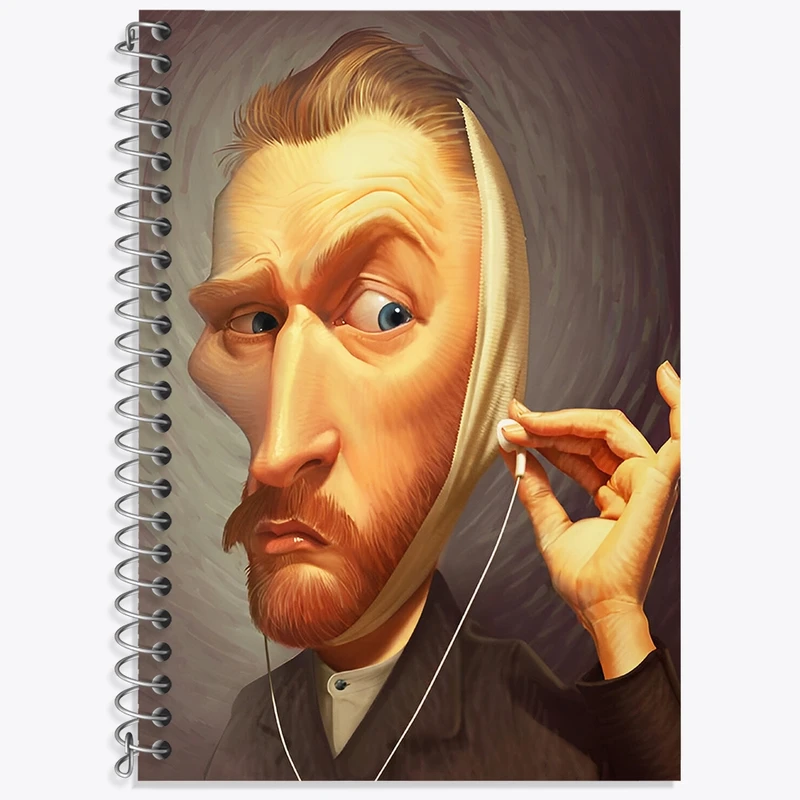 دفتر لغت 50 برگ خندالو طرح ونسان ونگوگ کد F4605