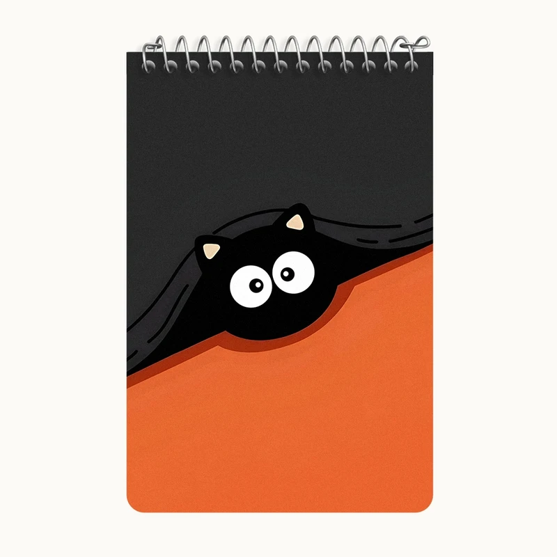 دفتر یادداشت 50 برگ خندالو طرح گربه کیوت کد F3398