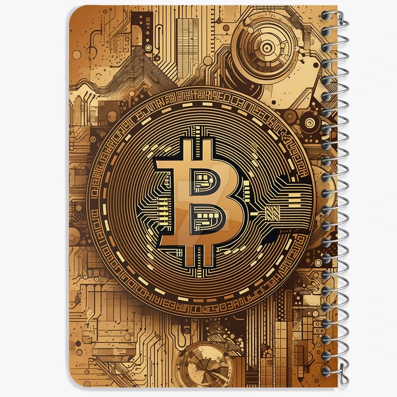 دفتر یادداشت 50 برگ خندالو طرح بیت کوین (Bitcoin) کد F1638