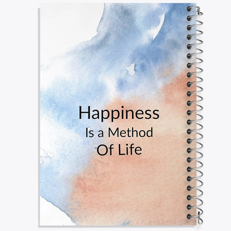 دفتر شطرنجی 50 برگ خندالو طرح Happiness Is A Method Of Life کد F11427