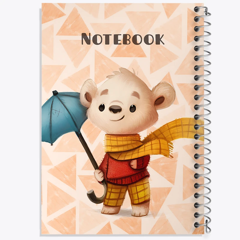 دفتر مشق 50 برگ خندالو طرح خرس بامزه کد N6558