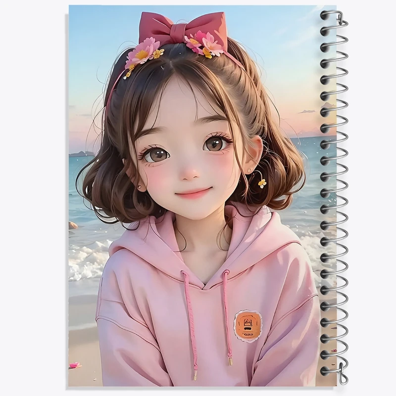 دفتر شطرنجی 50 برگ خندالو طرح دخترانه کد F3814