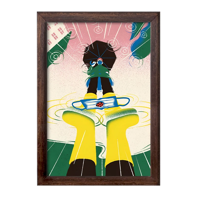 تابلو خندالو طرح روز بارانی کد F8928