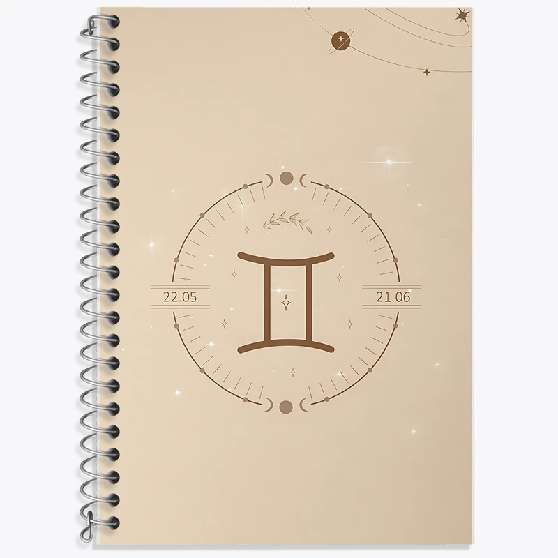 دفتر زبان 50 برگ خندالو مدل سه خط طرح ماه تولد خرداد کد F10892