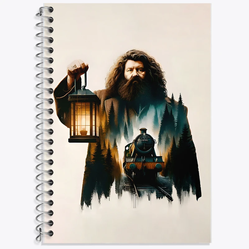 دفتر زبان دوخط 50 برگ خندالو طرح هگرید هری پاتر  (Harry Potter) کد F9998