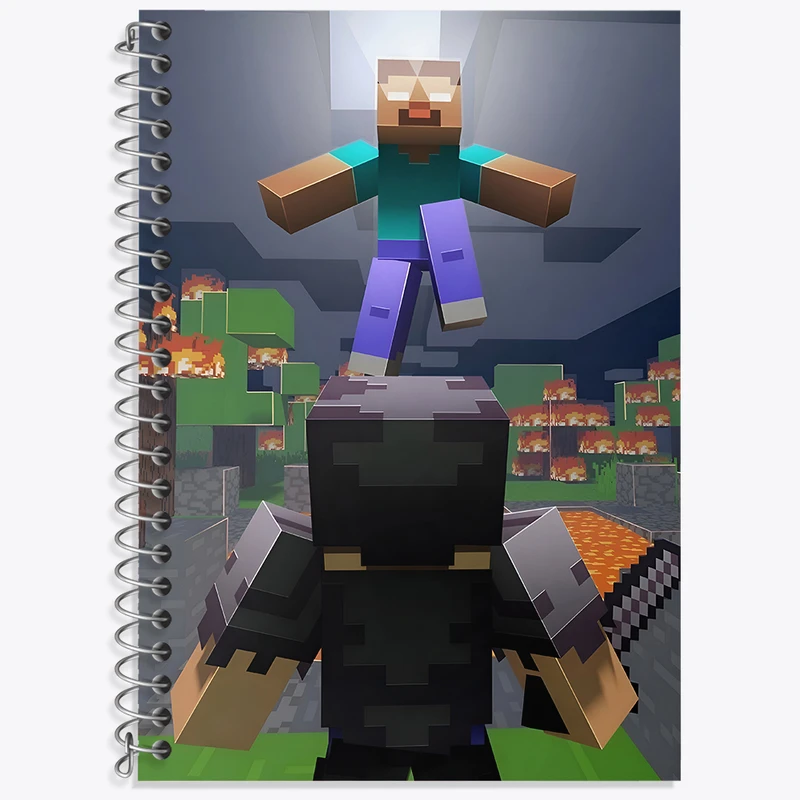 دفتر نت موسیقی 50 برگ خندالو طرح ماینکرافت (Minecraft) کد F3518