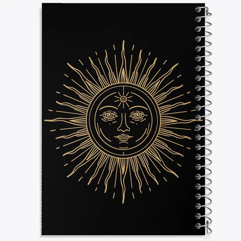 دفتر مشق 100 برگ خندالو طرح خورشید مینیمال کد F3084