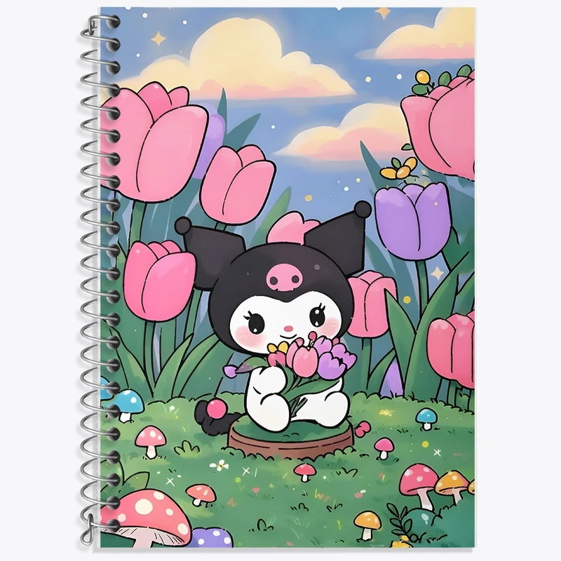 دفتر زبان 50 برگ خندالو مدل سه خط طرح کرومی (kurom) کد F12711