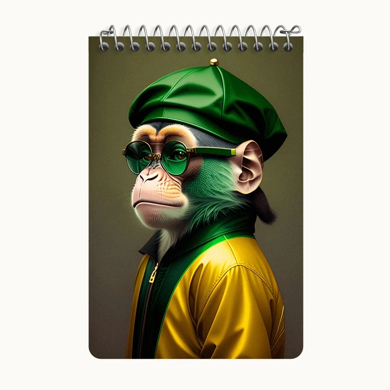 دفتر یادداشت 50 برگ خندالو طرح میمون بامزه کد F3380