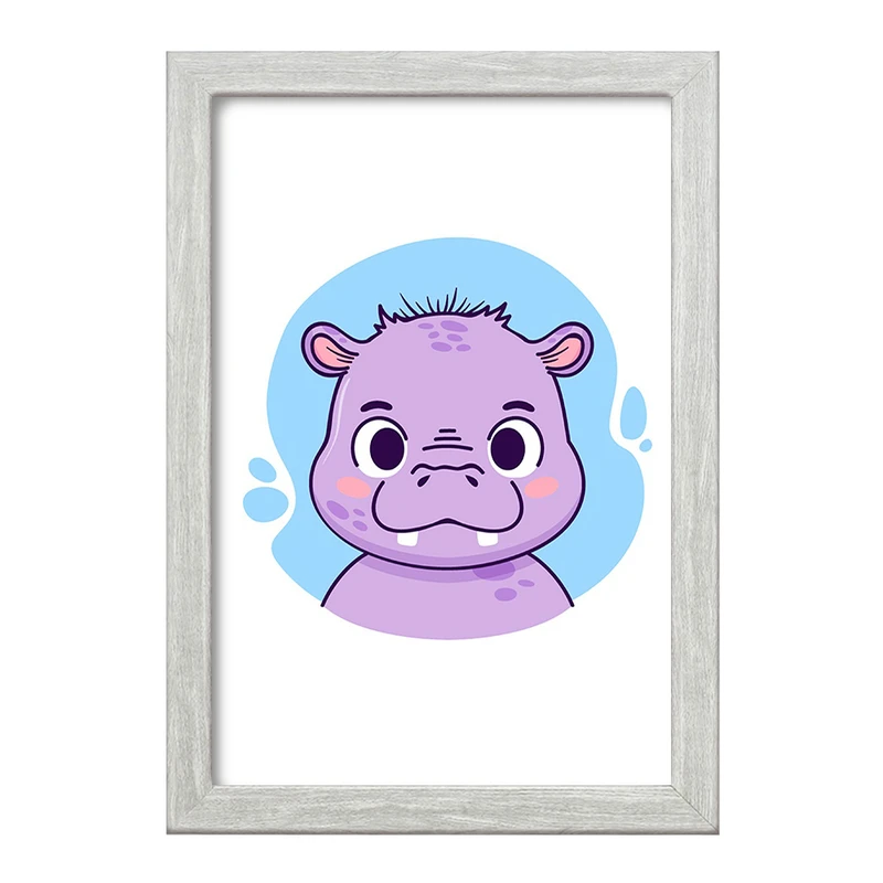 تابلو خندالو طرح اسب آبی حیوانات بامزه کد 37144