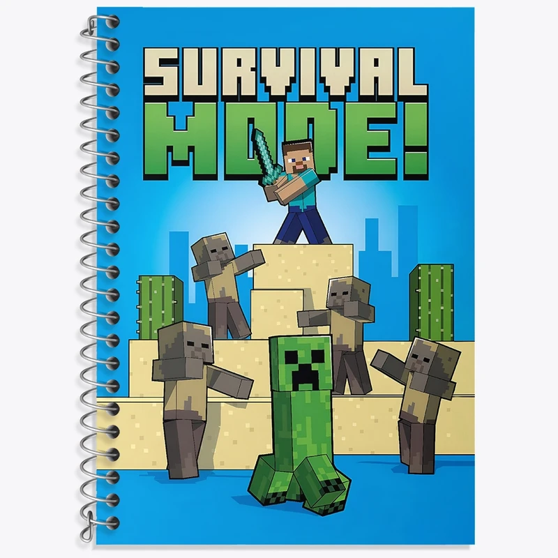 دفتر لغت 50 برگ خندالو طرح بازی ماینکرافت (Minecraft) کد N9119