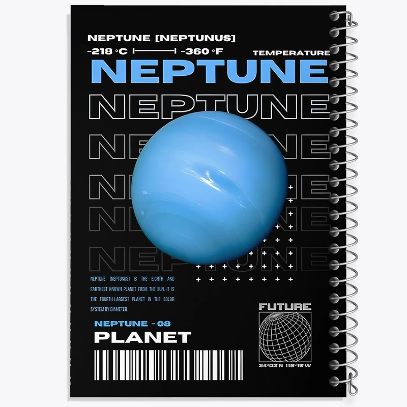 دفتر طراحی 50 برگ خندالو طرح نپتون (Neptun) کد F10661