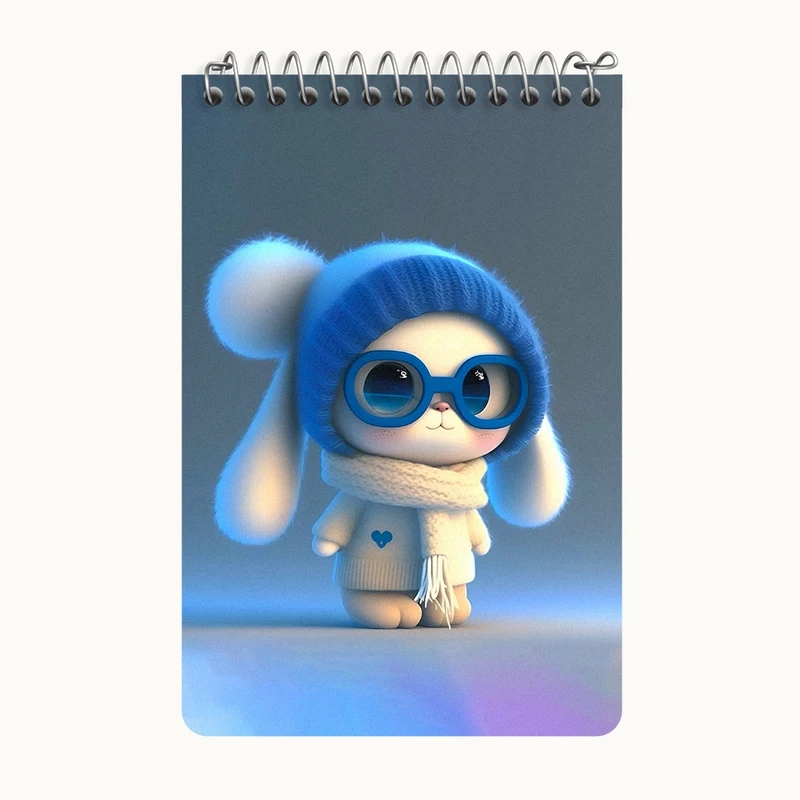 دفتر یادداشت 50 برگ خندالو طرح خرگوش بامزه کد F5732