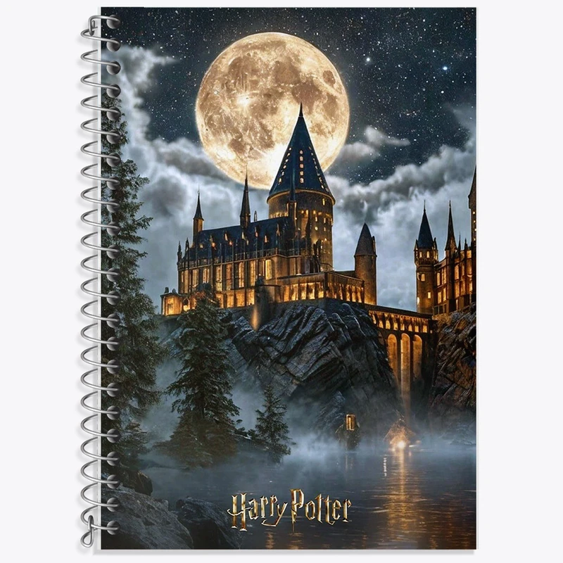 دفتر زبان دوخط 50 برگ خندالو طرح هاگوارتز هری پاتر (Harry Potter) کد F8825